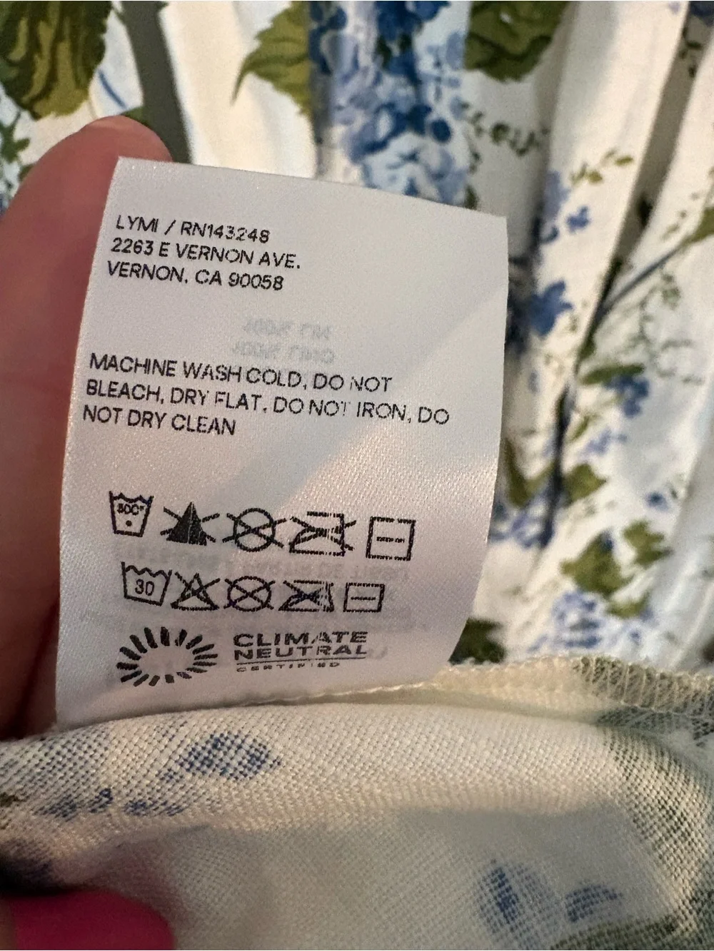 Reformation White Midi Dress with Blue Floral Print - Picture 8 of 10